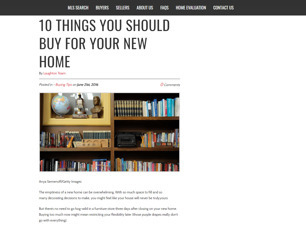 LAUGHTON TEAM: 10 Things You Should Buy for Your New Home