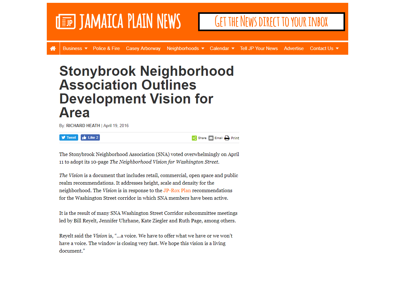 JP NEWS: Stonybrook Neighborhood Association Outlines Development Vision for Area