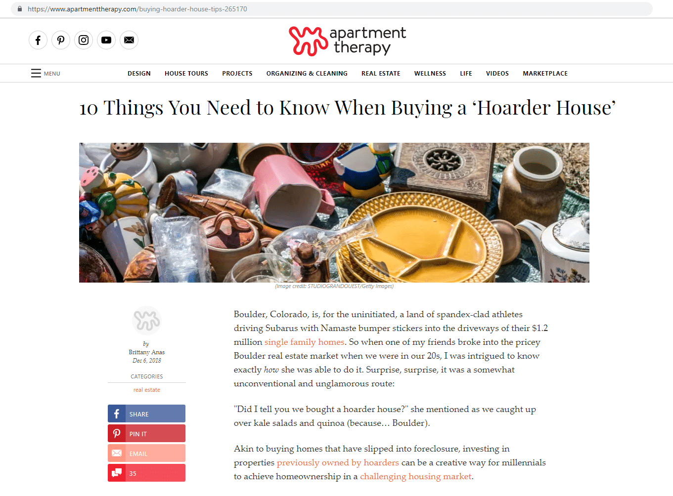 APARTMENT THERAPY: 10 Things You Need to Know When Buying a ‘Hoarder House’